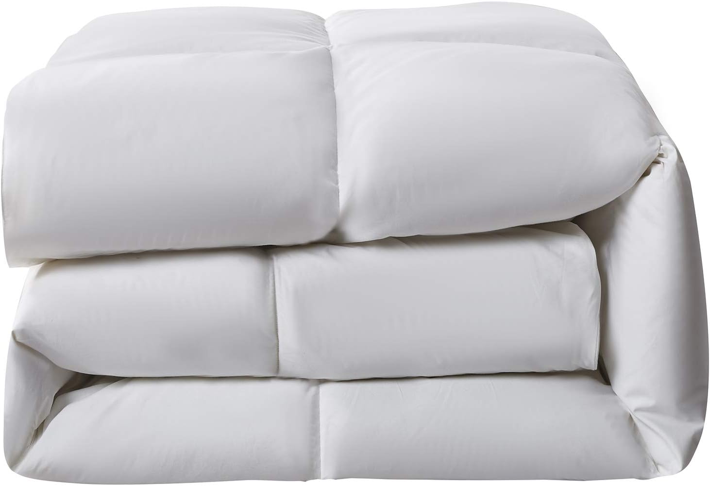 Serta Goose Feather Down Comforter - Luxurious Hypoallergenic Twin Size Duvet Insert | 100% Cotton, Medium Warmth, White 68 x 90 Inch
