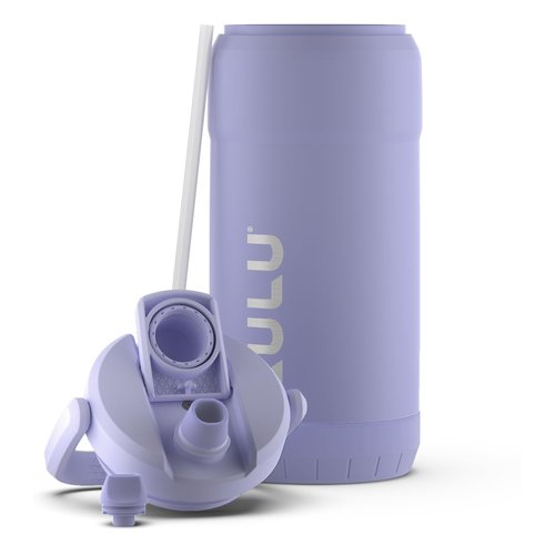 ZULU Goals 101oz Vacuum Triple Wall Insulated | Large Stainless Steel Water Bottle Thermoses with Carry Handle | Chug and Straw Spout | Travel, Gym, Hiking, Camping | 120 Hours Cold | Violet