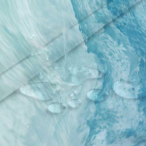 GEYUBTL Ocean Shower Curtain Beach Ombre Blue Sea Bathroom Curtains Summer Cool Stylish Bathroom Decor 72Wx72H Waterproof Polyester