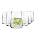Krosno Water Glasses, Set of 6, 16.6 fl oz, Water Drinks Juice, Infinity Collection, Lead-Free Lightweight Glass, Everyday Drinking Glass, Dishwasher Safe, Made in Europe
