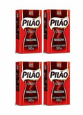 Pilao Coffee Traditional Roast and Ground- Café Torrado e Moído - 17.60oz. (500g)(PACK OF 4), Updated version