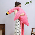 Labauxite Flamingo Stuffed Animal Plush Pillow,Pink Flamingo Soft Plush Doll Toys,Gift for Kids and Adults (62in)