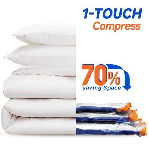 Vacbird Vacuum Storage Bags with Rechargeable Cordless Pump,15 Pack 3 Size Compression Packing Cubes Seal Bags, Space Saver for Clothes and Clothing Blankets Organization Space Saving