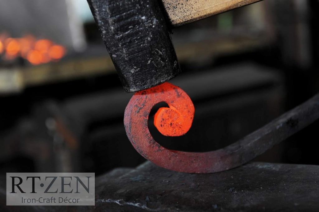 RTZEN Antique Bell Candle Snuffer - Handcrafted Wrought Iron Extinguisher with Long Handle | Unique Black Matte Decor Gift