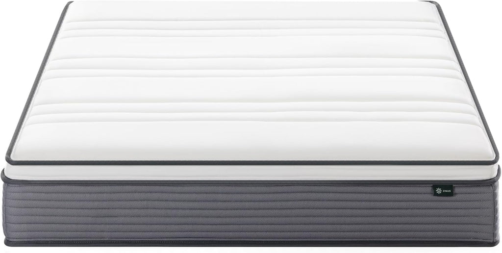 ZINUS 10 Inch True Support Hybrid Mattress - Queen Size, Medium Feel, Fiberglass Free, Motion Isolation