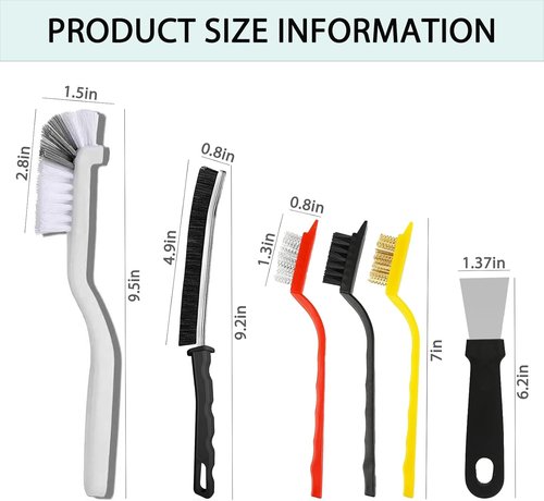 Crevice Cleaning Brush Set - Hard Bristle Gap Scrubber Tools for Bathroom Grout & Window Tracks | 12-Pack Home Essentials