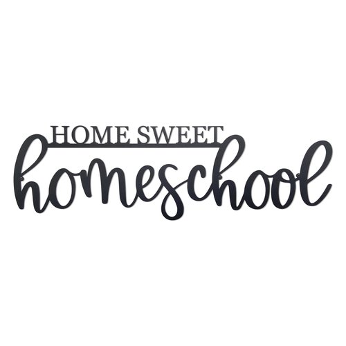Home Sweet Homeschool Metal Wall Sign - Inspirational Classroom Decor for Preschool & Kindergarten, School Room Wall Art Gift for Kids and Teachers