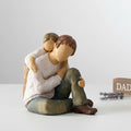 NAN ZAI NAN FANG Father-Daughter Figurine - Personalized Resin Sculpture for Dad | 4.7” Hand-Painted Gift