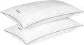 Dearfoams King Size Bed Pillows - Luxurious Cotton Stripe Down Alternative, Supportive for All Sleep Positions