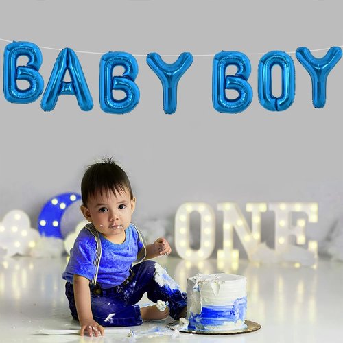 TONIFUL 52 Pieces 16 Inch Navy Blue Letter A-Z Balloons,Custom Phrase Mylar Foil Alphabet DIY Personalized Phrase Banner for Birthday Anniversary Celebration Graduation Party Supplies Decoration