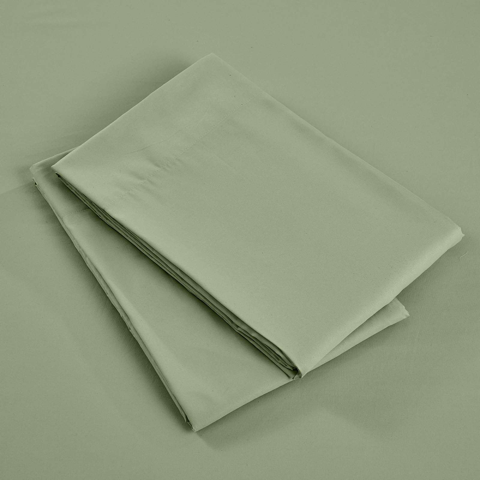 FreshCulture Sage Green Pillowcases Queen Size 12 Pack - Bulk Pillowcase Set - Envelope Closure - Soft Brushed Microfiber Fabric - 20x30 Inches Pillow Case Set of 12 for Home, Hotels, Schools