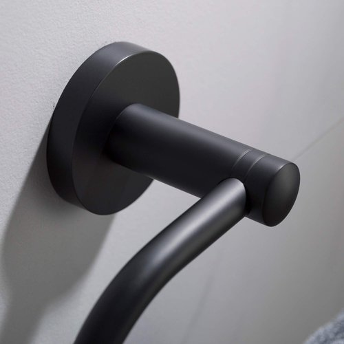KRAUS Elie Bathroom Towel Ring, Matte Black Finish, KEA-18825MB