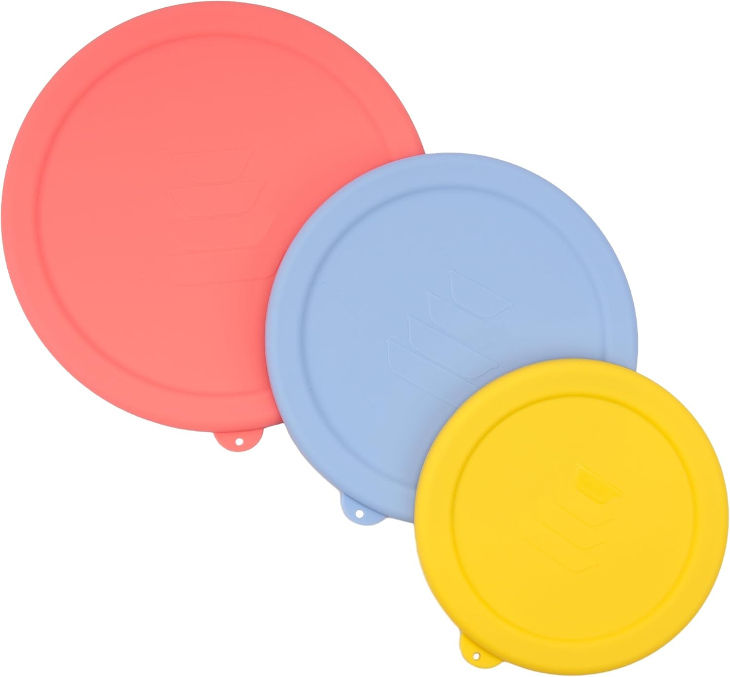 Pyrex Silicone Replacement Lids - Food Grade Covers for 1 Quart, 1.5 Quart & 2.5 Quart Bowls | Dishwasher & Microwave Safe - 3 Pack