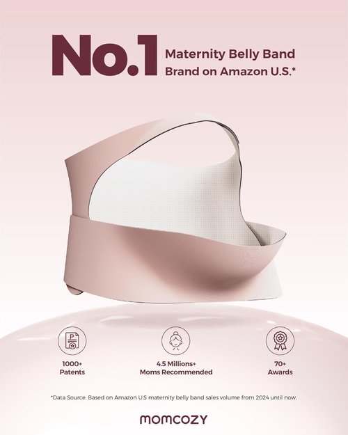 Momcozy Pregnancy Belly Band - Comfortable Support for Back & Abdomen | Invisible Maternity Belt
