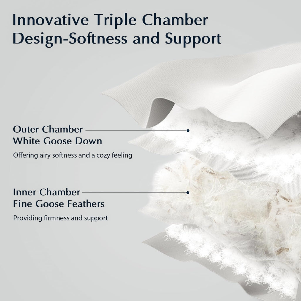 Pacific Coast | Hotel Collection Goose Feather & Down Bed Pillow - Medium Support, Standard Size