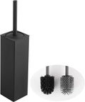BVL Toilet Brush and Holder Set - Stylish Black Freestanding Design for Modern Bathrooms