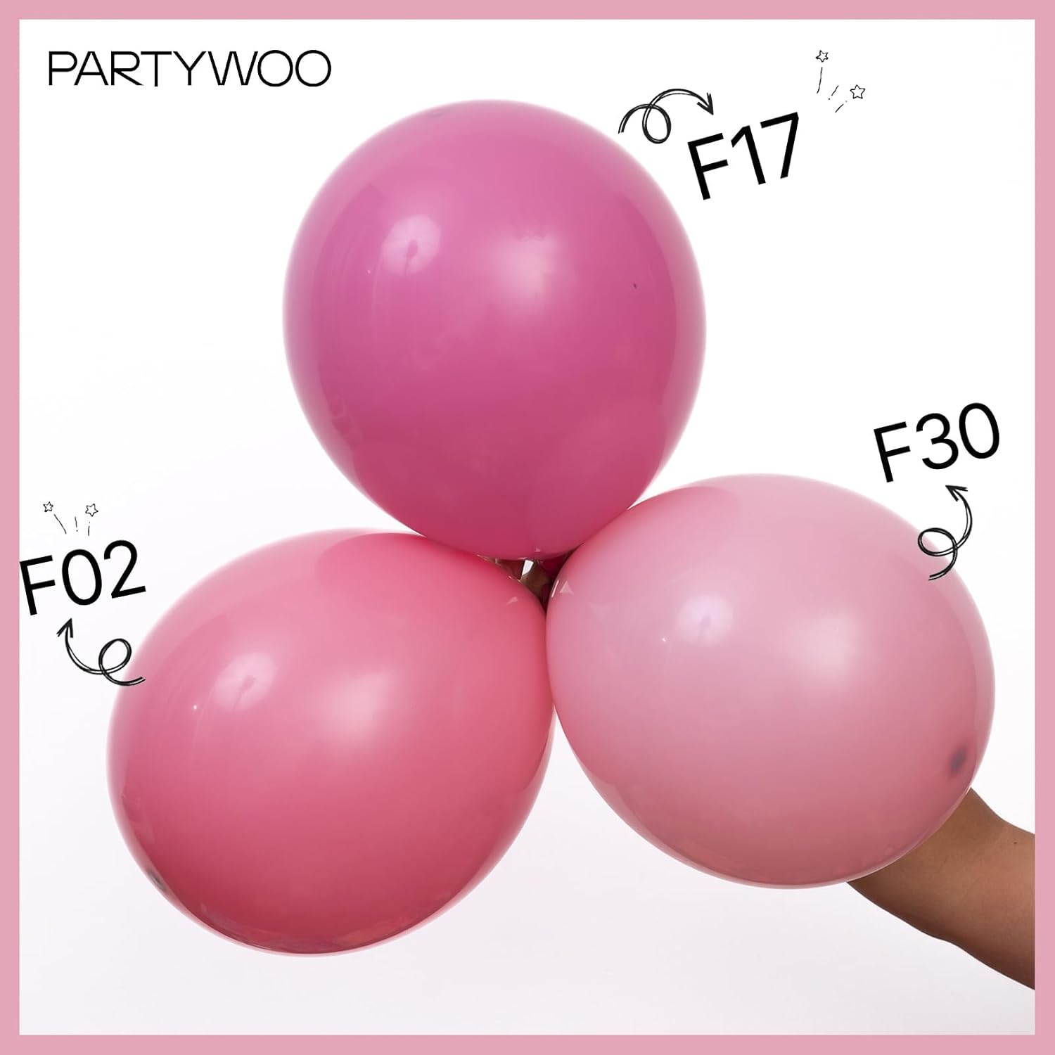 PartyWoo Mauve Balloon Arch Kit - 140pcs in Dusty Pink & Rose Blush for Baby Showers, Weddings & Birthdays