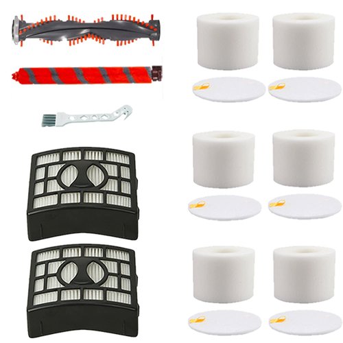 Amyehouse Soft Bristle Brushroll Roller Hepa Foam Filter Replacement Parts Compatible with Shark DuoClean NV800 NV800W NV801 NV801Q NV803 UV810 Vacuum