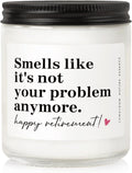 Retirement Gift for Woman, Men - 9oz Lavender Scented Soy Wax Candle- Best 2026 Retired Gifts for Women, Men, Friends, Coworker, Teacher, Funny Retirement Candle Decoration