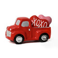 Smile Figurines Set of 3 - Sweet Valentine's Day Gifts for Him Her, Truck Heart Love Card, Indoor Decor Mantle Centerpieces and Tabletop Display