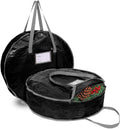 ProPik Christmas Wreath Storage Bag - Heavy-Duty 30" Garland Container with Tear-Resistant Material | 2 Pack, Black