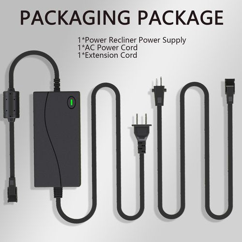 29V 2A Universal Power Cord for Recliner Chair AC/DC Switching Transformer Compatible with Lazy Boy, Couch, Sofa, Standing Desk