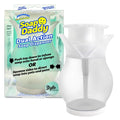 Scrub Daddy Soap Dispenser for Kitchen and Bathroom - Soap Daddy - Refillable Soap Dispenser for Countertop, Dual Action with Easy Grip Sides, Multi-use, 1 ct