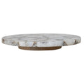 Creative Co-Op Round Agate Lazy Susan with Mango Wood Base, Natural