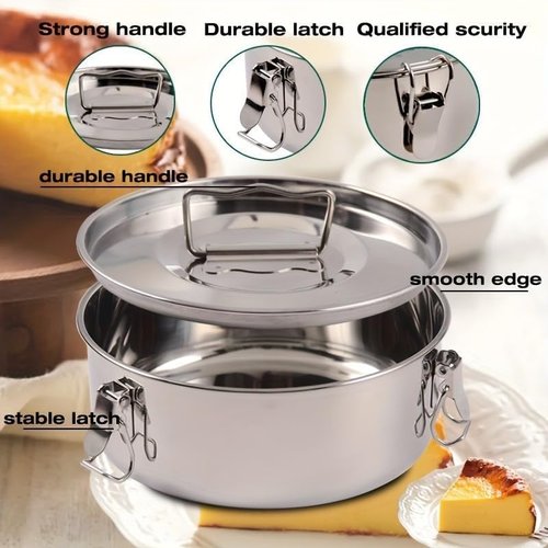 Stainless Steel Flan Mold, 63 Oz Flanera Baking Pan for Instant Pot 3 6 8 QT Flan Mold with Lid Silver Flanera Mold for Baking Oven Safe