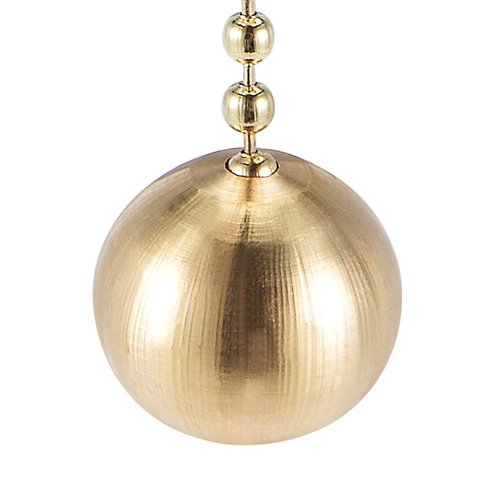 uxcell 12 inch Brass Pull Chain Extension Ornaments Decorative Ball Pendant for Ceiling Fan Light Pack of 2