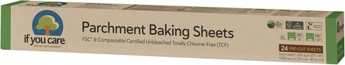 If You Care Parchment Paper Baking Sheets - Unbleached, Greaseproof Precut Liners - 3 Pack of 24 Count | Fits 12.5” x 16” Pans