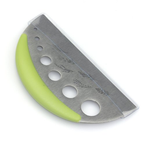 Herb Stripper and Herb Cutter 2 in 1,Herb Stripping Tool Herb Chopper Cilantro Chopper Best Kitchen Gadgets Presents for RV Owners Campers Chefs and Cooking Lovers,1PCS,Green,Stainless Steel,LXLVOUEG