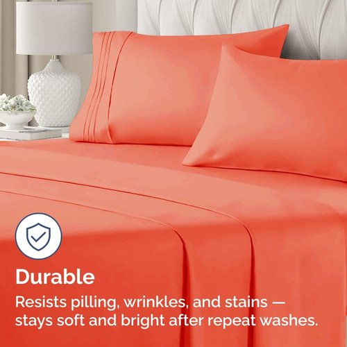 King Pillow Cases by [Brand Name] - Ultra Soft Hotel Quality Covers | Comfy, Wrinkle-Free, Coral - 2 Piece Set