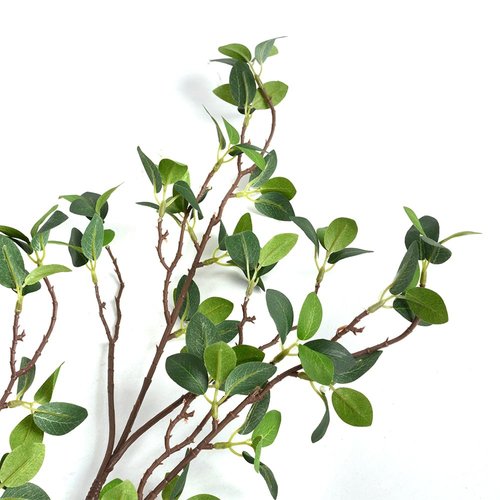 Antspirit 6pcs Faux Stems Artificial Branches for Vase Artificial Stems Artificial Greenery Stems Faux Green Stems Artificial Eucalytus Branches Fake Stems(42"/Each Branch) (6, Green)