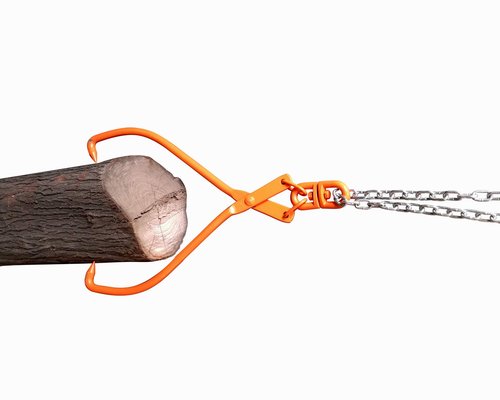 Skidding Tongs Log Lifting/Swivel Dragging Steel Tongs Log Lifting, Handling, Dragging & Carrying Tool / 32" Jaw Opening (32"-Double Swivel)