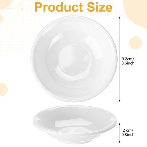 Mimorou 100 Pcs Soy Sauce Dish White Dipping Bowls Bulk, 1.2 oz Asian Small Sauce Bowls for Sushi, Ketchup, Vinegar, Olive Oil, Soy, Spices, BBQ Chip and Dip Serving Bowl Set Gift (Resin)