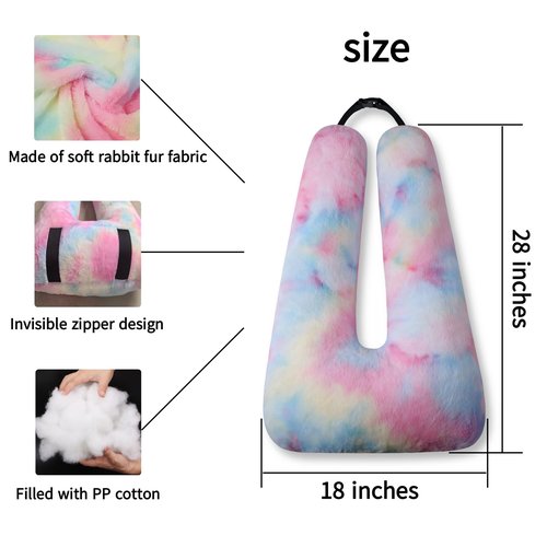 FHSGGP Travel Pillow Car Pillow Kid Car Sleeping The Sleeping Aid for Adults and Kids on Road Trips Kids Travel Pillow Colorful Pink