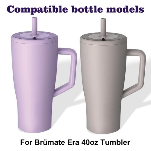 Replacement Stainless Steel Straws Compatible With Brümate Era 40 oz, 5 Straws Set for Brümate, Reusable Accessories for Brumate, Tumbler Straw Covers for BrüMate Era Tumbler (Blue)