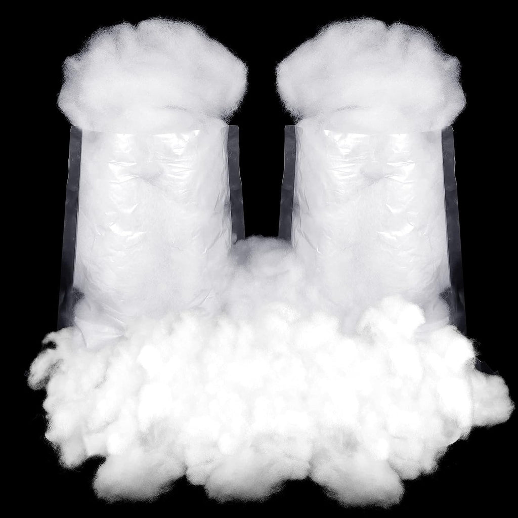 Riakrum Fake Snow Decor - Artificial Fluffy Fiber Stuffing for Tree Covering | 120g White Snow
