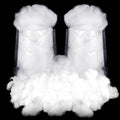 Riakrum Fake Snow Decor - Artificial Fluffy Fiber Stuffing for Tree Covering | 120g White Snow