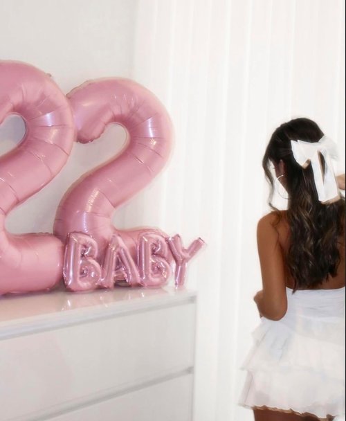 Big Foil 23 Balloon by 40 Inch | Pastel Pink Birthday Decorations for Women & Graduations