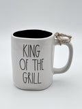 Rae Dunn KING OF THE GRILL Mug - Ceramic - Dishwasher and Microwave safe - FATHER'S DAY gift - Camp life