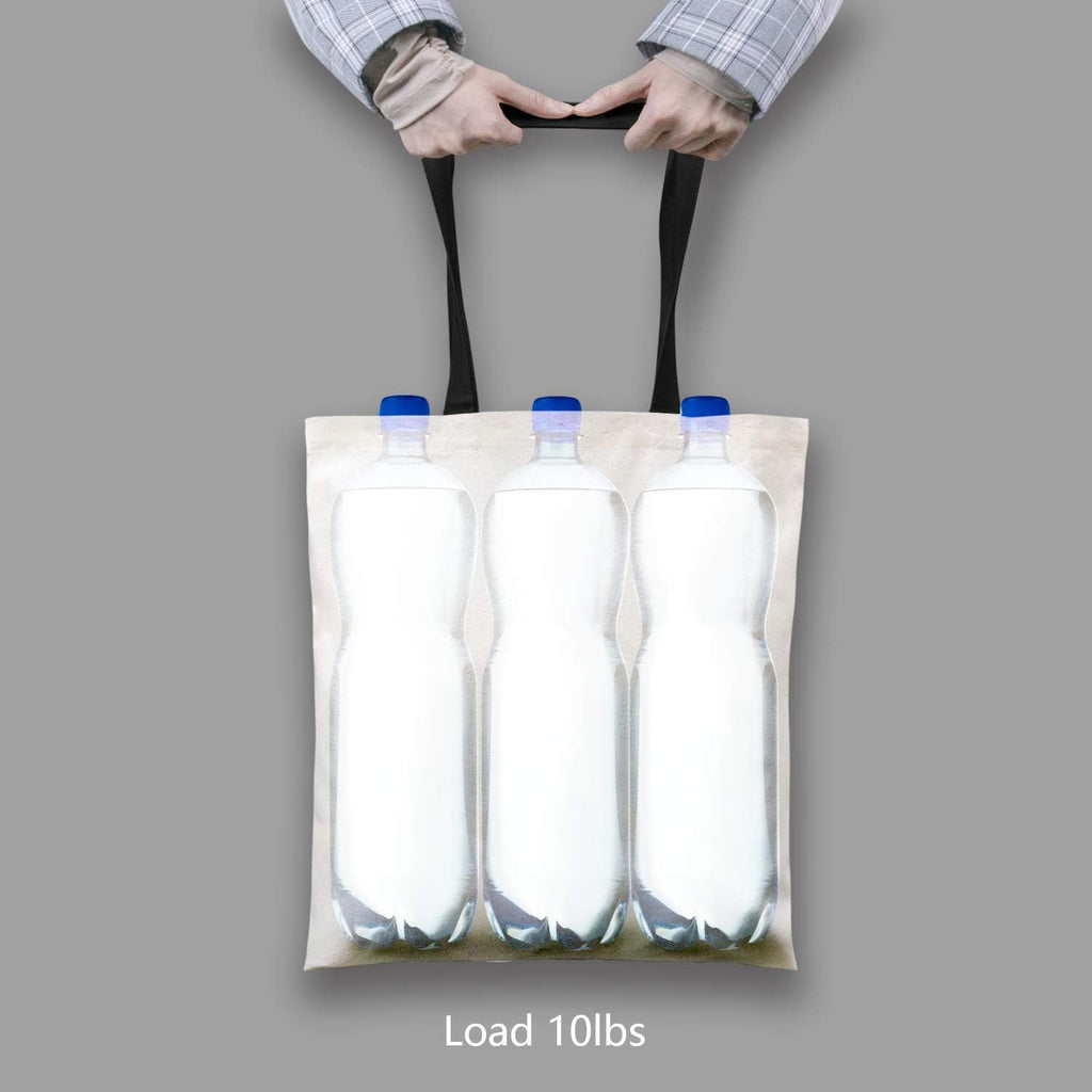 TOPDesign Cotton Tote Bags - 5-Pack Lightweight Reusable Grocery Bags for DIY & Promotions