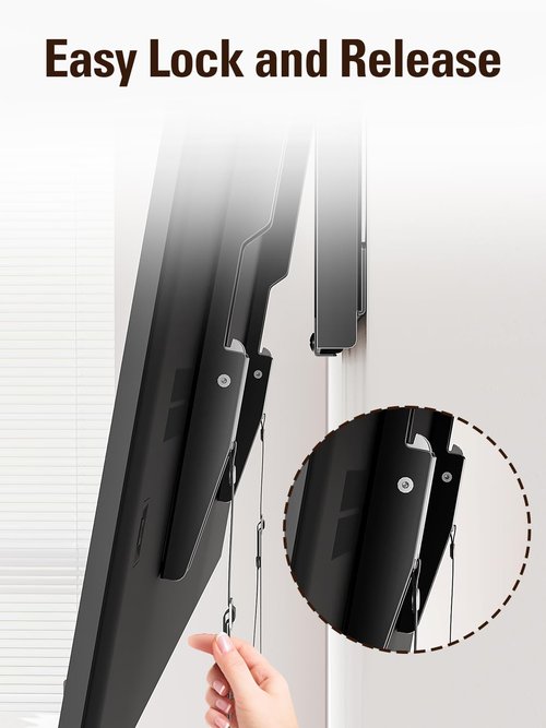 Mounting Dream TV Mount Fixed for Most 42-84 Inch Flat Screen TVs, UL Listed TV Wall Mount Bracket up to VESA 600 x 400mm and 132 lbs - Fits 16"/18"/24" Studs - Low Profile and Space Saving MD2163-K