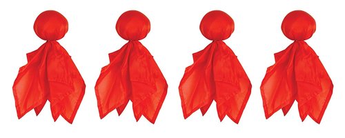 Beistle , 4 Piece Challenge Flags, 9" (Red)