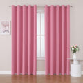 ChrisDowa Blackout Curtains - Extra Wide Thermal Insulated Room Darkening Panels, Pink | 70 x 84 Inch