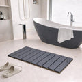 Premium Foldable Diatomaceous Stone Bath Mat – 23 x 15 Inches Super Absorbent Bathroom Floor Mat, Non-Slip & Easy to Clean, Space-Saving Foldable Design, Ideal for Bathroom, Kitchen & Indoor Use