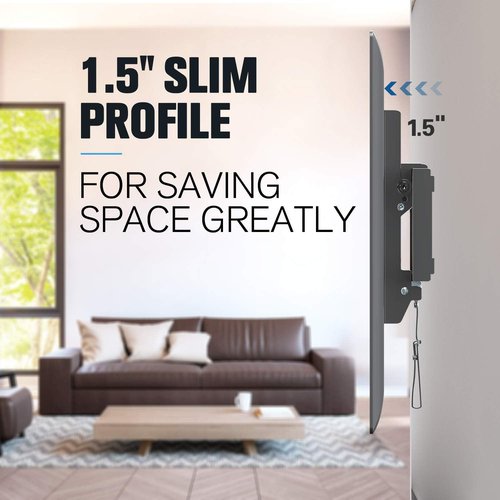 Mounting Dream TV Bracket for Most 42-84 in TV Wall Mountsch TVs with MAX VESA 600X400mm, Supports up to 24" Studs, MD2617-24K Full Motion TV Mount Holds 100lbs, MD2268-LK Tilt Mount Holds 132lbs