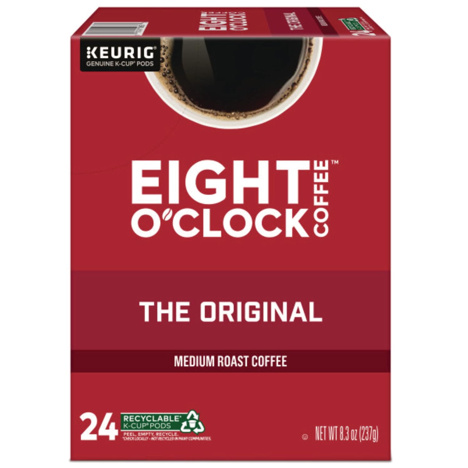 Keurig Coffee Pods K-Cups 16 / 18 / 22 / 24 Count Capsules ALL BRANDS / FLAVORS (24 Pods Eight O'Clock - The Original Coffee)