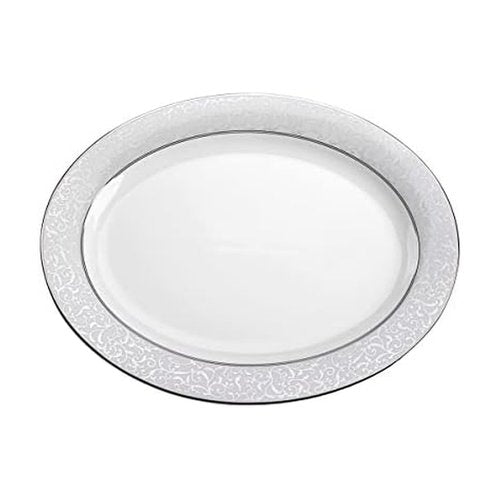 Mikasa Parchment Oval Serving Platter, 14-Inch, White - L3438-314